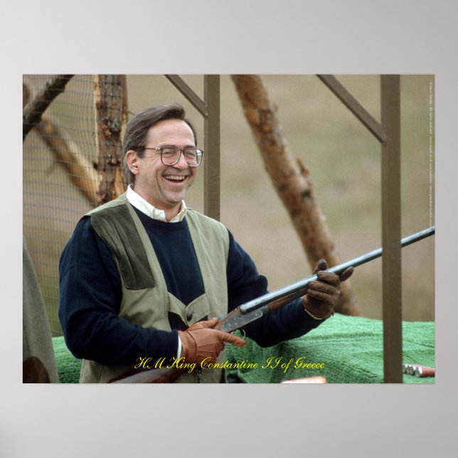 Poster HM King Constantine II de Grèce (Devant)