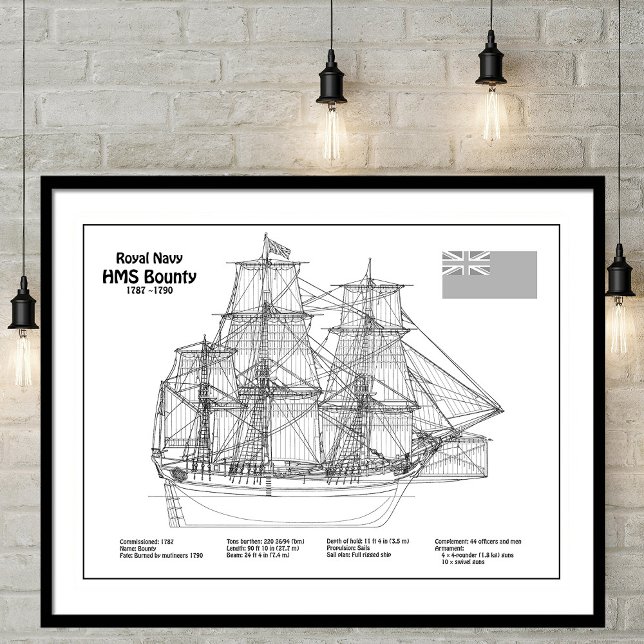 Poster HMS Bounty - Plan directeur des expéditions BD (Créateur téléchargé)
