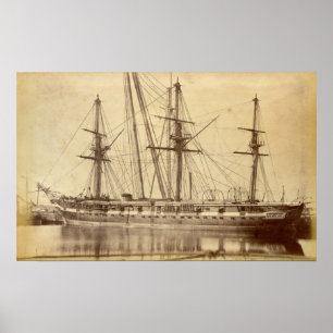 Poster HMS Scylla - Navire de guerre de la Marine royale 