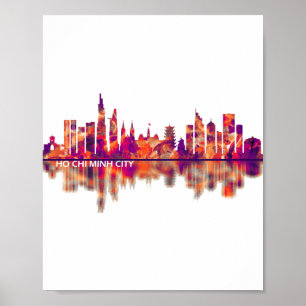 Poster Ho Chi Minh City Vietnam Skyline