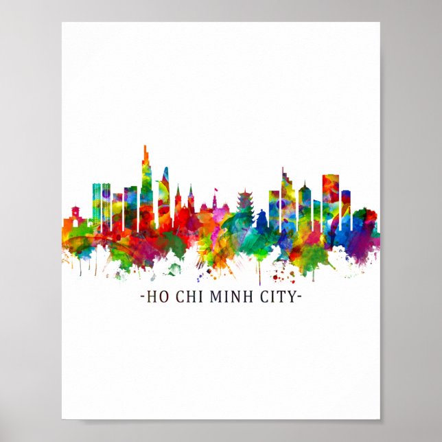 Poster Ho Chi Minh City Vietnam Skyline (Devant)