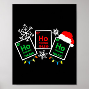 Poster Ho Ho Ho Chimie de l'Holmium Élément 67 Tab périod