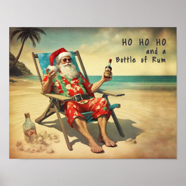 Poster Ho Ho Ho & Rum - (Devant)