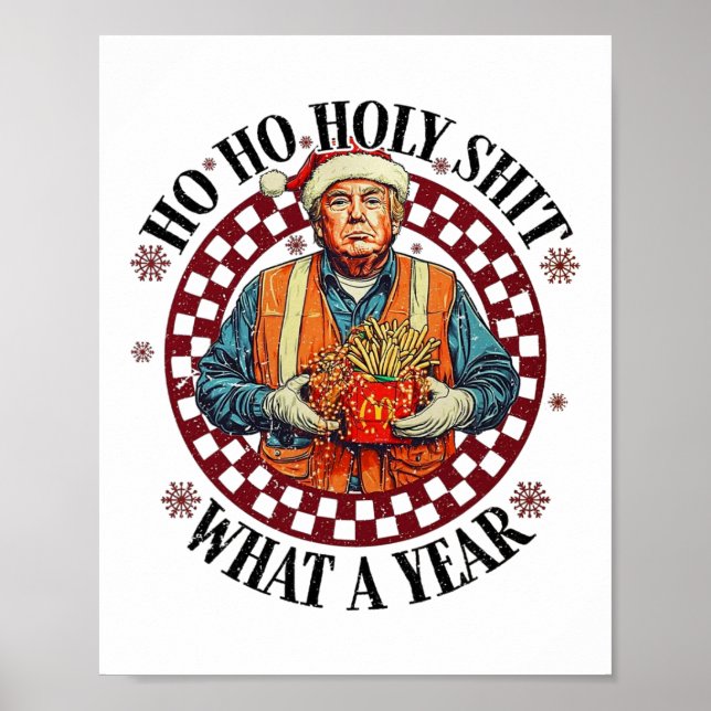 Poster Ho Ho Holy What A Year Funky Trump Christmas (Devant)