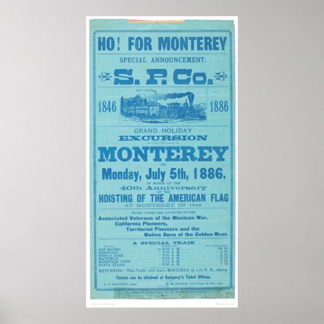 Poster Ho pour Monterey So. Publicité Pacifique (1652A) (Devant)