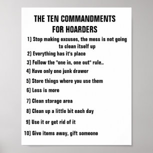 POSTER HOARDERS DIX COMMANDEMENTS