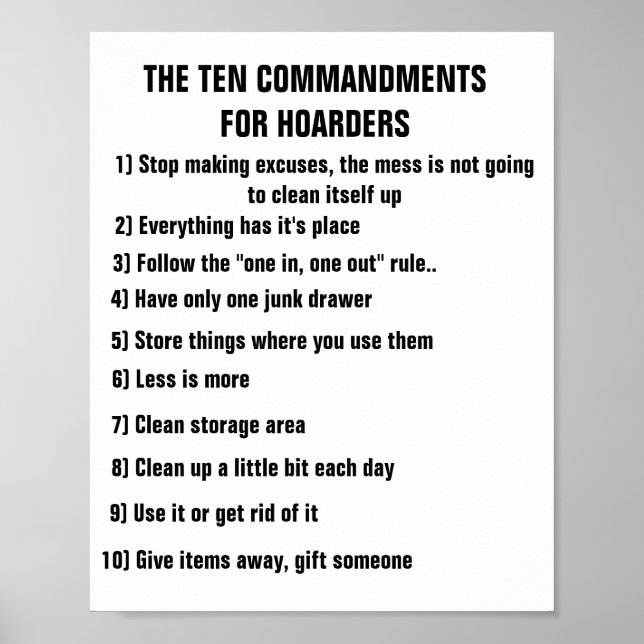 POSTER HOARDERS DIX COMMANDEMENTS (Devant)