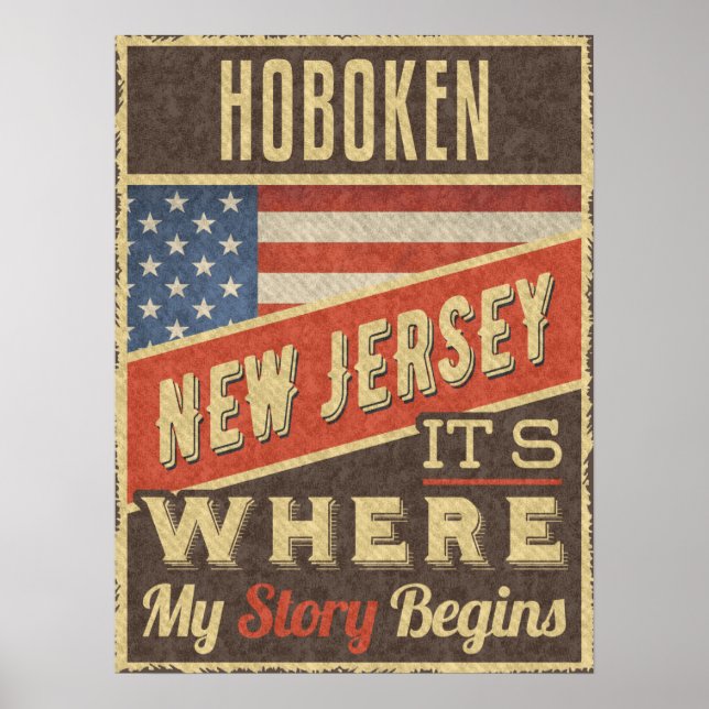 Poster Hoboken New Jersey (Devant)