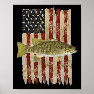 Poster Hochetée Sur Liberté Patriotique Smallmouth By Fis