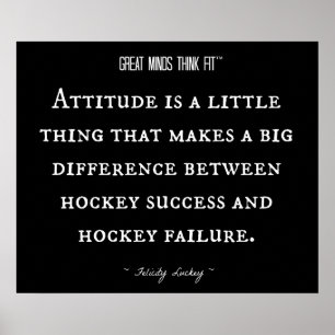 Poster Hockey avec l'attitude 005