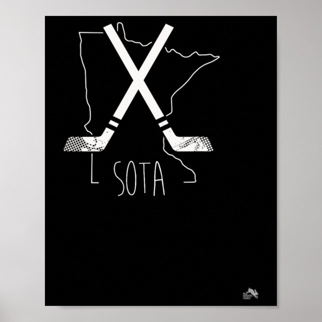 Poster Hockey Sota Minnesota (Devant)