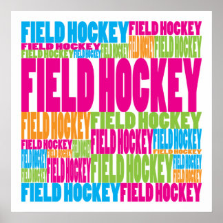 Poster Hockey sur gazon coloré