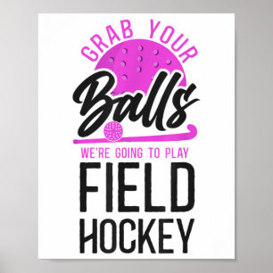 Poster Hockey sur gazon jeu de mots humour adulte attrape