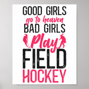 Poster Hockey sur gazon Les bonnes filles vont au paradis