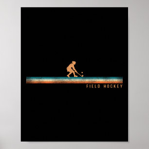 Poster Hockey sur gazon Rétro Vintage Hockey sur gazon