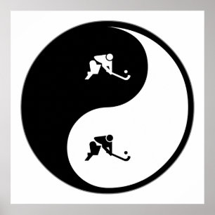 Poster Hockey sur gazon Yin Yang