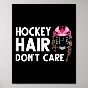 Poster Hockey sur glace drôle pour femmes filles casque d