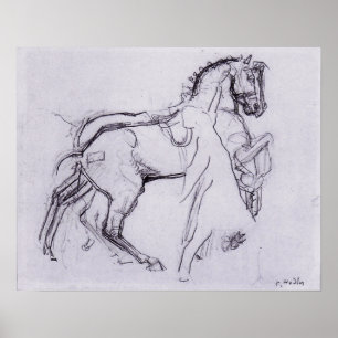 Poster Hodler - Cavalier marchant à cheval 1908