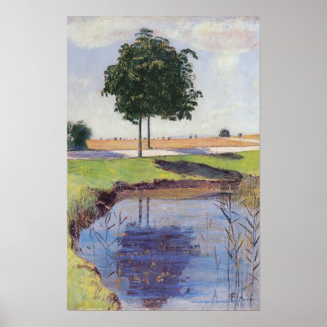 Poster Hodler - Les châtaigniers 1889 (Devant)