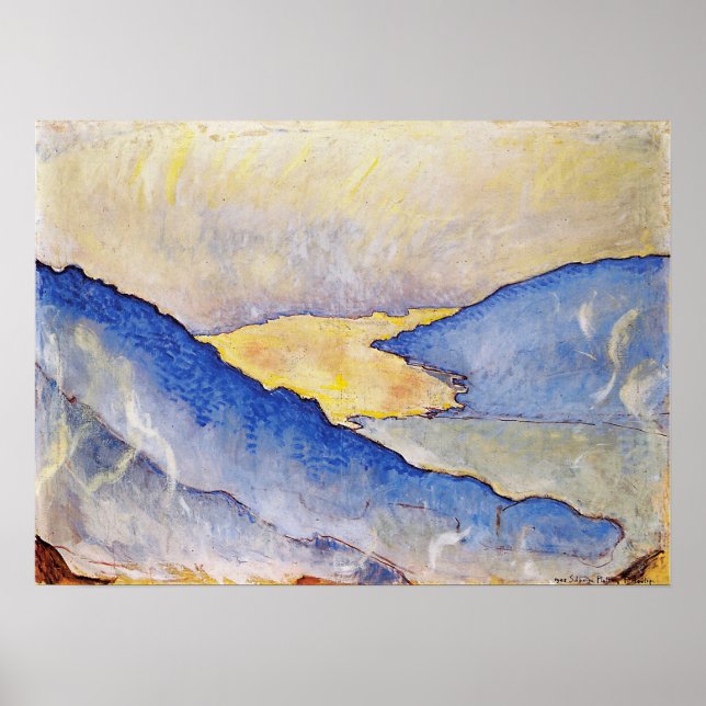 Poster Hodler - Mist Du Soir Sur Le Lac Thun 1908 (Devant)