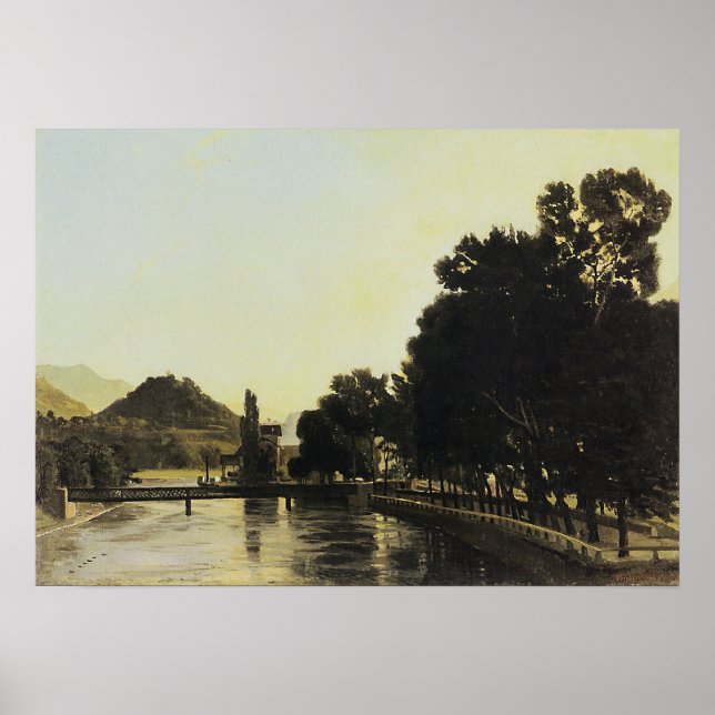 Poster Hodler - Un Matin À Interlaken 1875 (Devant)