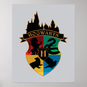 Poster HoGWARTS™ Castle Crest House Insigne de fierté