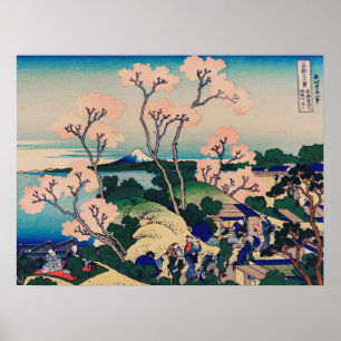 Poster Hokusai - Colline de Goten-Yama