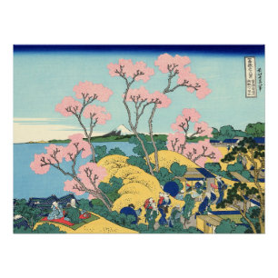 Poster Hokusai Fuji de Gotenyama sur le Tōkaidō à Shin