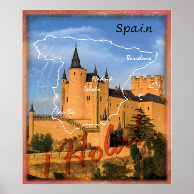 Poster Hola Espagne (Devant)