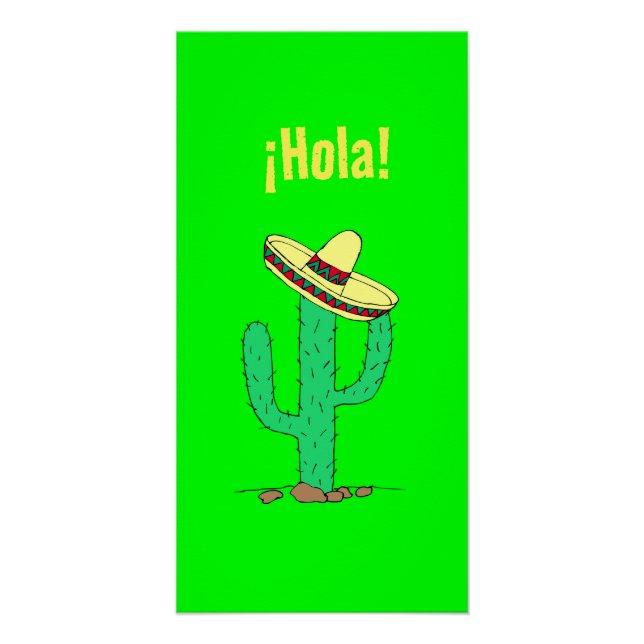 Poster ¡Hola ! Mexique Art espagnol salutations (Devant)