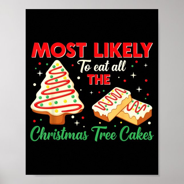 Poster Holiday Snack, Most Likely To Eat All Christmas Tr (Devant)
