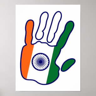 Poster holiES - Inde Drapeau main - être un fan