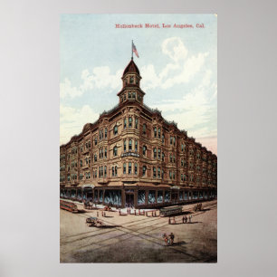 Poster Hollenbeck Hotel, Los Angeles c1910 Vintage