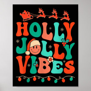 Poster Holly Retro Super Noël Jolly Vibes Père Noël Hip