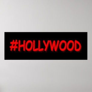 Poster "#HOLLYWOOD" Belle Conception. Commandez dès maint