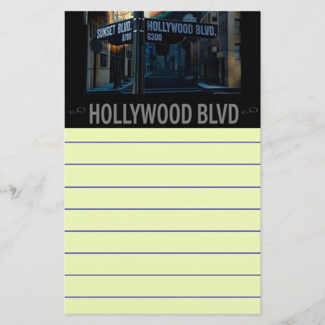Poster Hollywood Blvd. Briefpapier (Vorderseite)