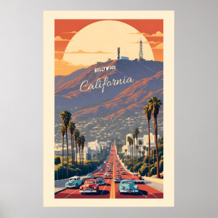 Poster Hollywood Californie