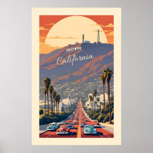 Poster Hollywood Californie