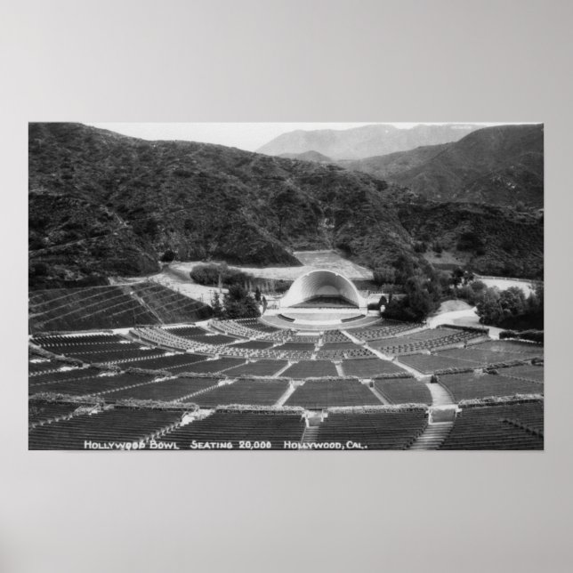 Poster Hollywood, Californie Hollywood Bowl View (Devant)