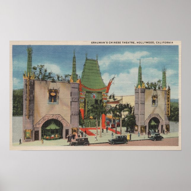 Poster Hollywood, vidéo du théâtre chinois de Grauman (Devant)