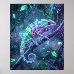 Poster Hologramme Caméléon Donnée Vigne