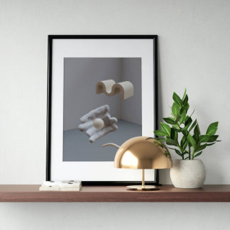 Poster Holographique 80s Art Futuriste Moderne