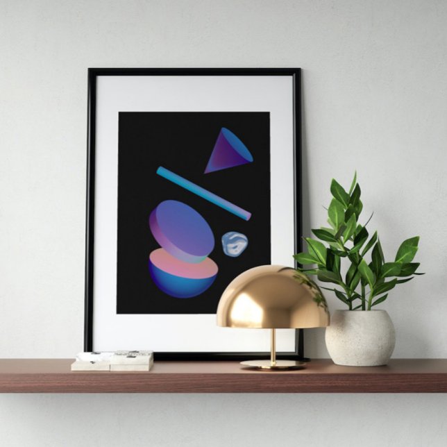 Poster Holographique 80s Art Futuriste Moderne (Créateur téléchargé)