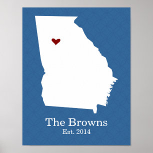 Poster Home is Where Your Heart Is - Georgia