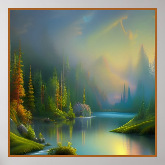 Poster Home Sweet Home dans les bois (Devant)