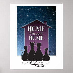 Poster Home sweet home - Happy family