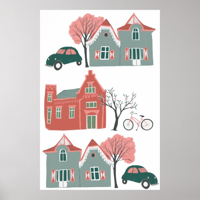 Poster Home Sweet Home Illustration (Devant)