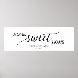 Poster Home Sweet Home Nom de famille
