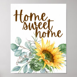 Poster Home Sweet Home Tournesol