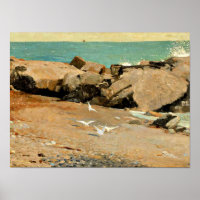 Homer - Côte Rocheuse et Mouettes, art